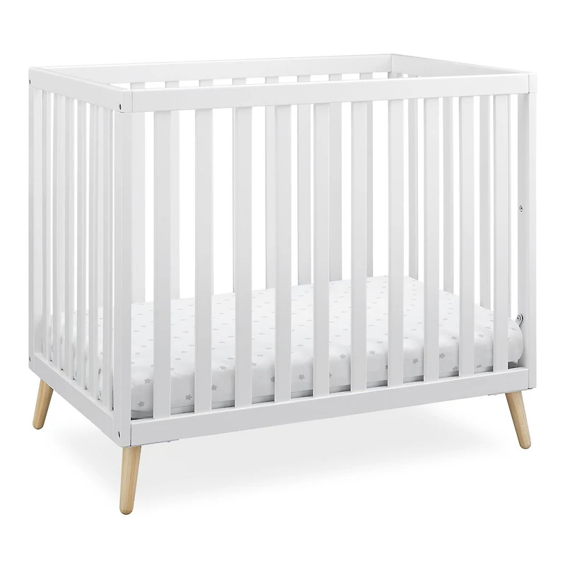 Lit bébé Delta Children Tucker Mini, Bianca Blanc/Naturel