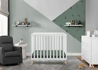 Lit bébé Delta Children Tucker Mini, Bianca Blanc/Naturel