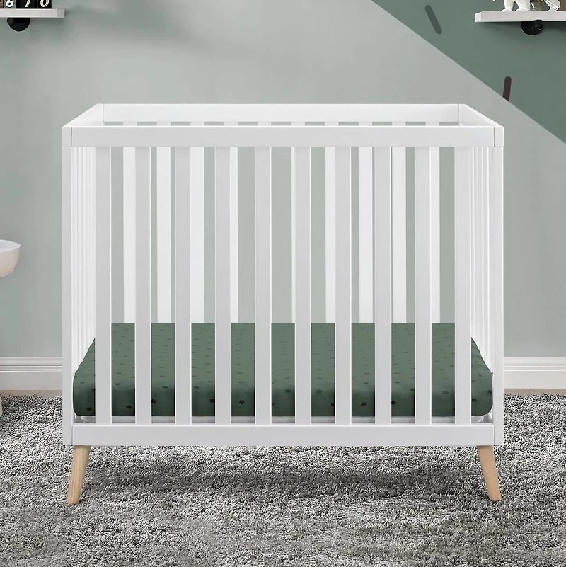 Lit bébé Delta Children Tucker Mini, Bianca Blanc/Naturel