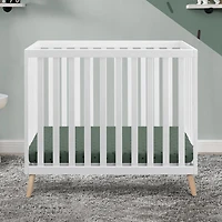 Lit bébé Delta Children Tucker Mini, Bianca Blanc/Naturel