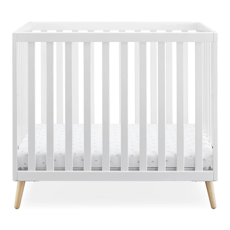 Lit bébé Delta Children Tucker Mini, Bianca Blanc/Naturel