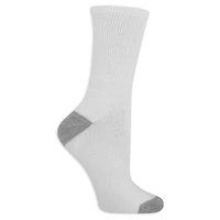 Fruit of the Loom Ladies Crew Socks - 6 Pairs, Available in sizes 4-10