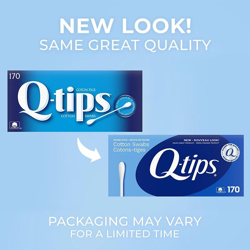 Cotons-tiges Q-Tips Coton Doux 170 Cotons-tiges
