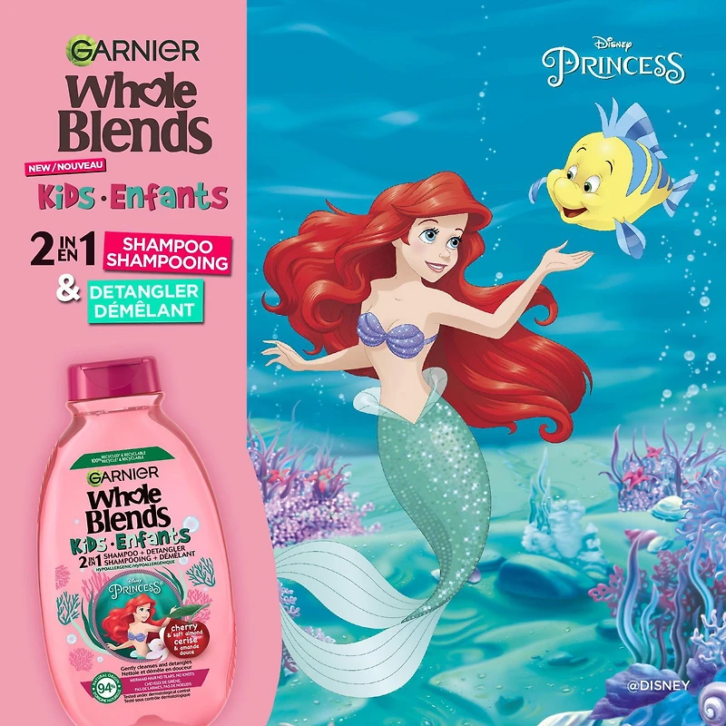 Garnier Whole Blends 2-in1 Kids Shampoo, Cherry