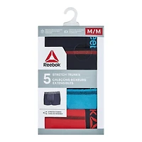 Reebok Men's Stretch Trunks, 5 Pack