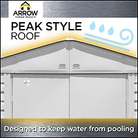 Arrow Select Steel Storage Shed, 6x5, Blue Grey