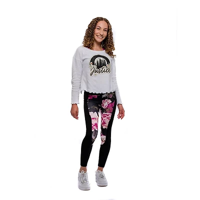 Girls Justice Floral Leggings
