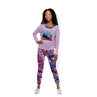 Leggings à motifs floraux Justice pour filles