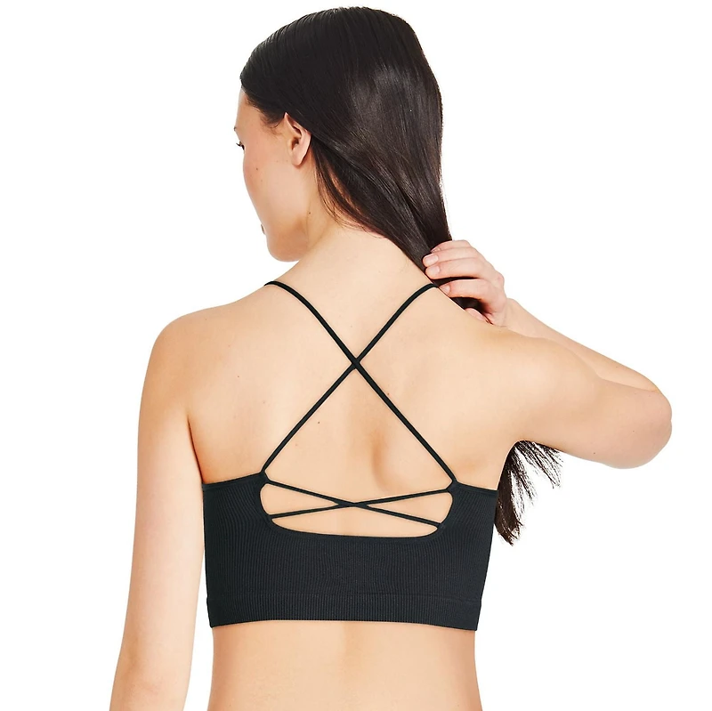 No Boundaries Women's Strappy Cami Bra, Sizes S-XXL