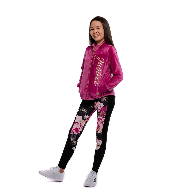 Veste zippée à manches longues Justice Cursive pour filles