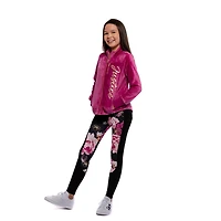 Veste zippée à manches longues Justice Cursive pour filles