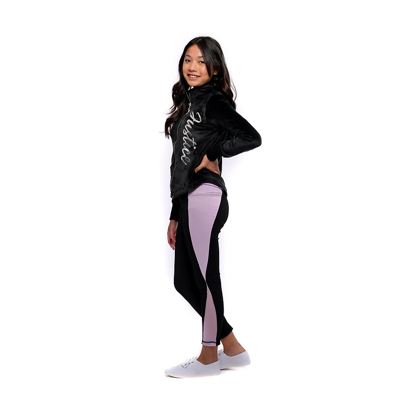Veste zippée à manches longues Justice Cursive pour filles