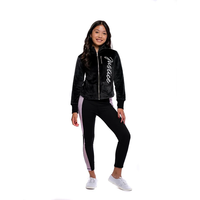 Veste zippée à manches longues Justice Cursive pour filles