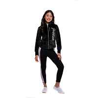 Veste zippée à manches longues Justice Cursive pour filles