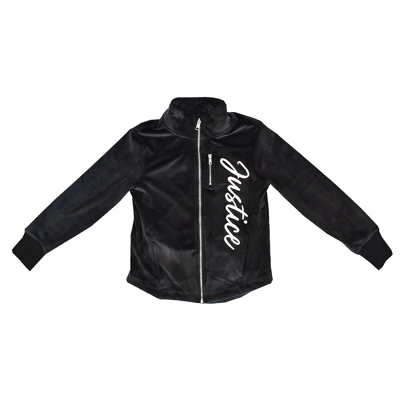 Veste zippée à manches longues Justice Cursive pour filles