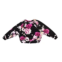 Girls Justice Big Flowers Long Sleeve Top