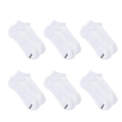 Chaussettes invisibles Fruit of the Loom All Day Comfort pour hommes, taillles 6-12 (pack de 6)