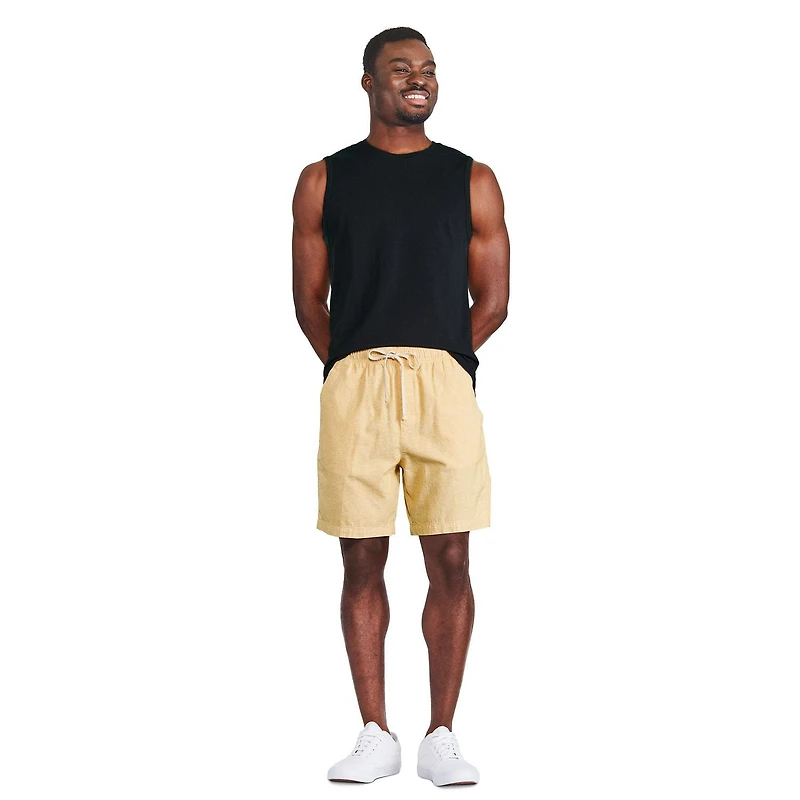 George Men's Linen-Blend Rugger Short