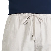 George Men's Linen-Blend Rugger Short