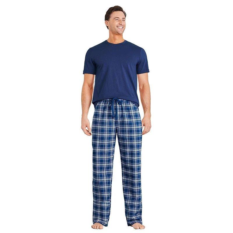 Pantalon de pyjama en flanelle George pour hommes Tailles P-2XL