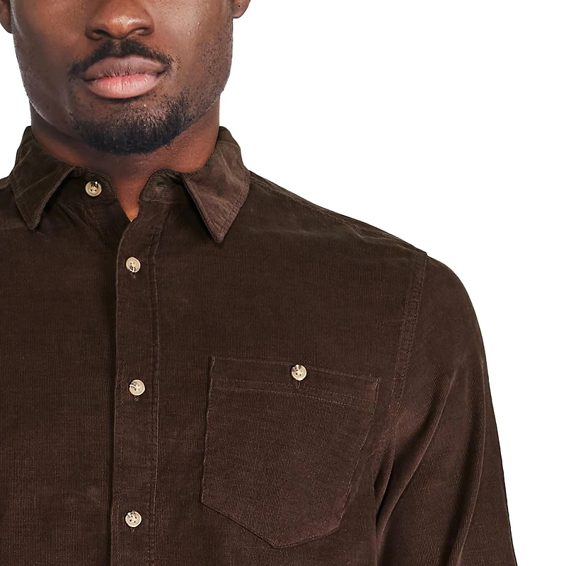 Chemise en velours côtelé George pour hommes Tailles P-2XL
