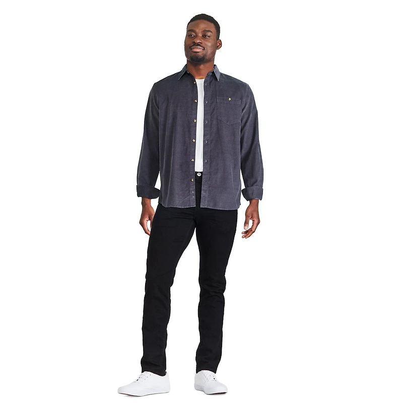 Chemise en velours côtelé George pour hommes Tailles P-2XL