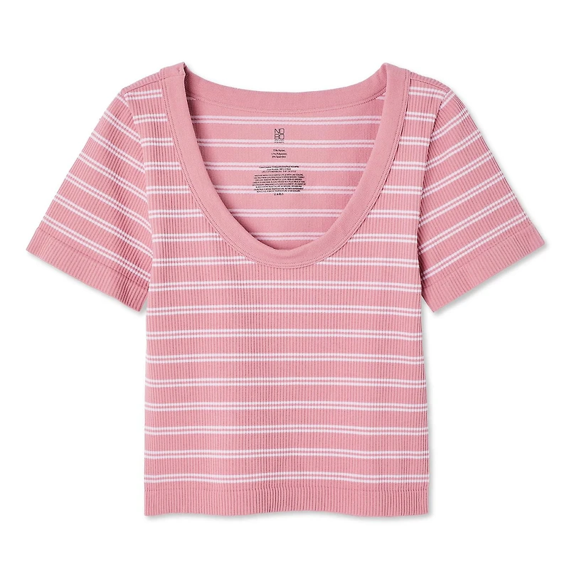 No Boundaries Women's Seamless Short Sleeve Tee