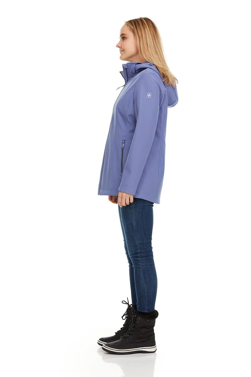 Swiss Tech Women's Hooded Softshell Jacket