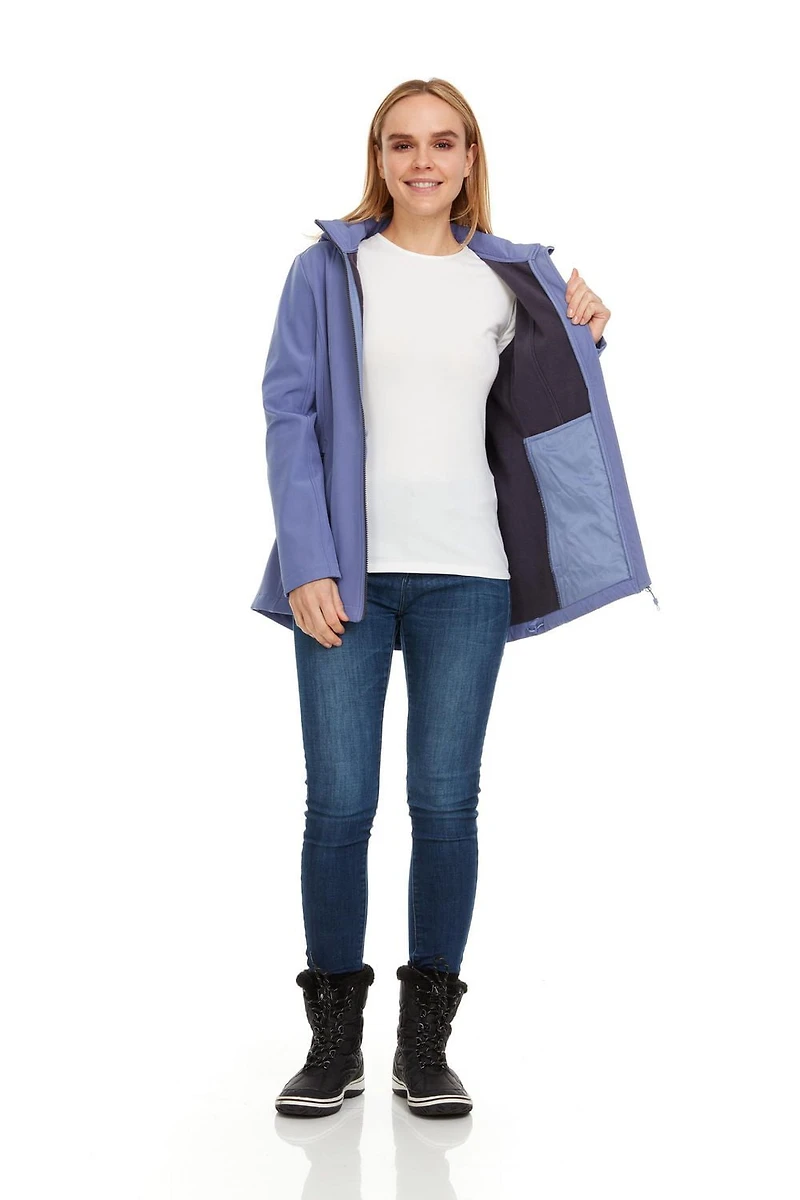 Swiss Tech Women's Hooded Softshell Jacket