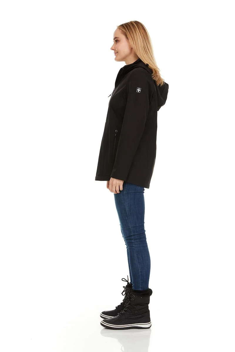 Veste softchell à capuchon pour femmes Swiss Tech