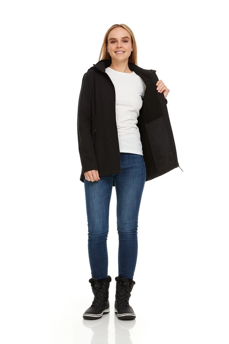 Veste softchell à capuchon pour femmes Swiss Tech