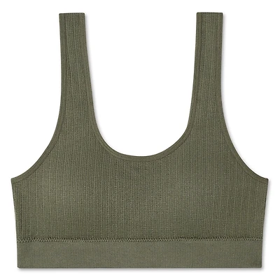 No Boundaries Women's Seamless Double Scoop Bra