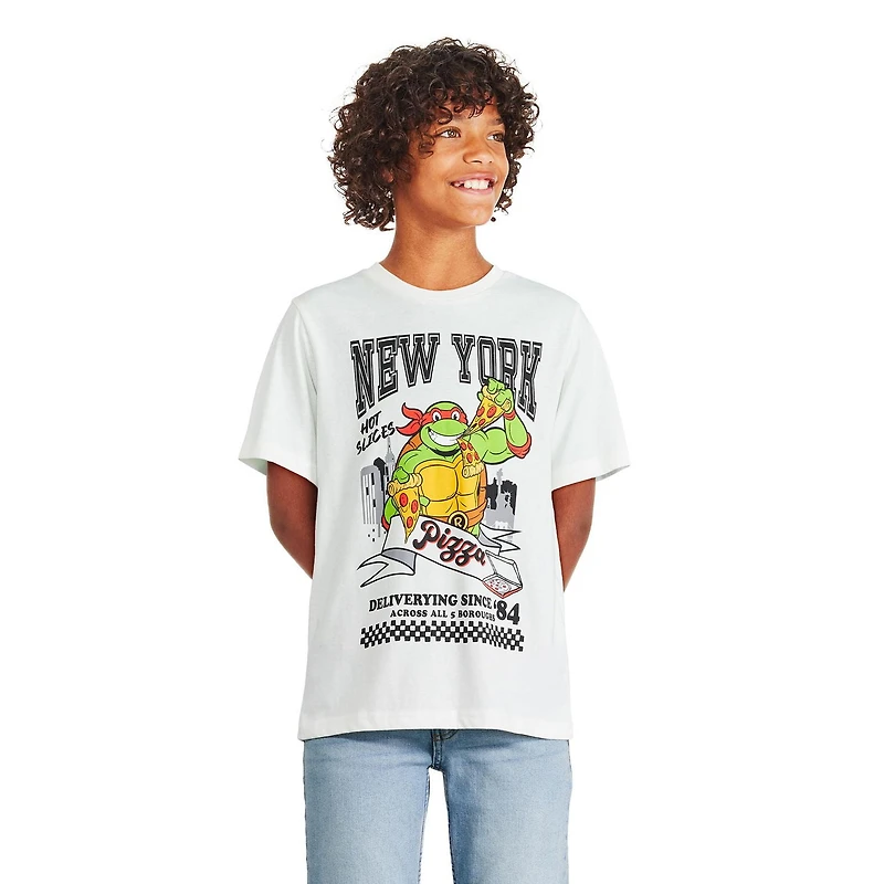 T-shirt à imprimé graphique Les Tortues Ninja pour garçons Tailles TP–G