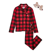 Canadiana Girls' Microfleece Pajamas 3-Piece Set