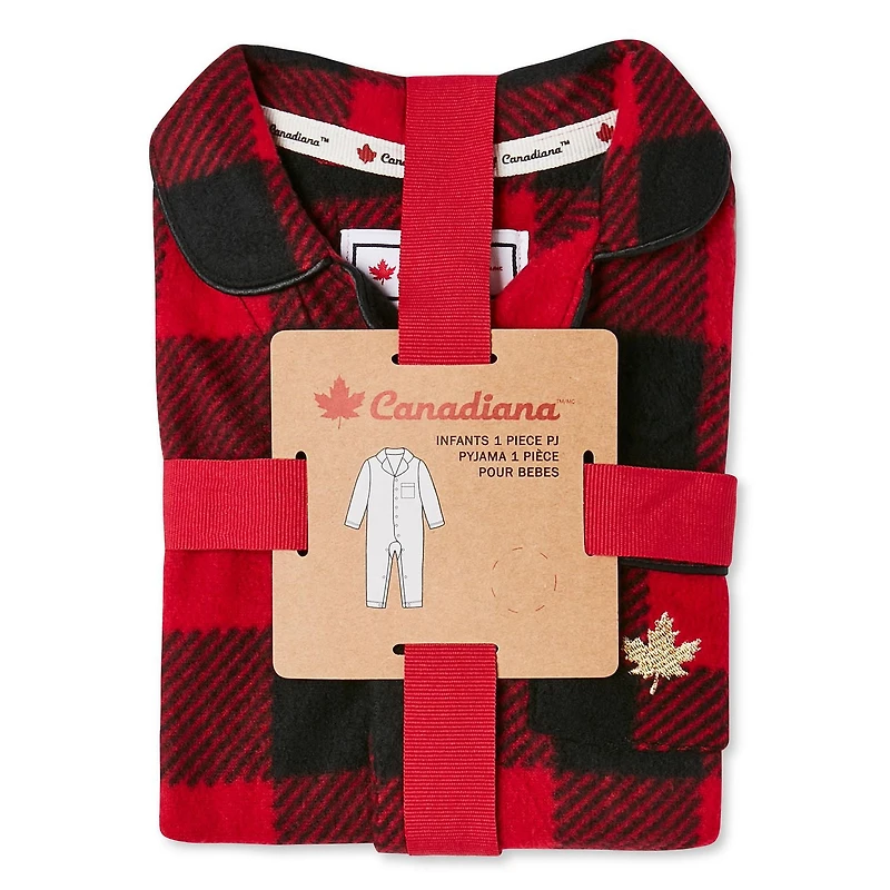Grenouillère en micropolaire Canadiana unisexe pour nourrissons
