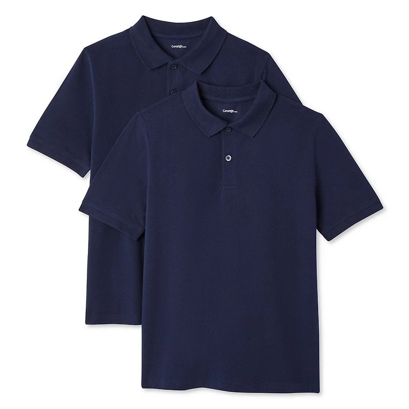 George Boys' Uniform Short Sleeve Polo 2-Pack