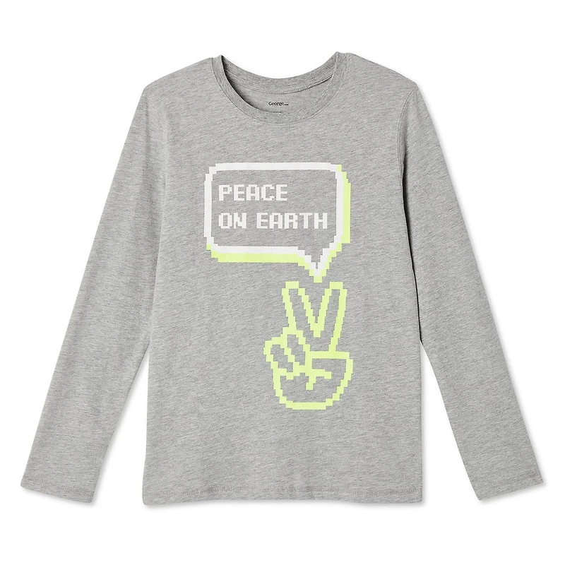 T-shirt à manches longues avec imprimé graphique George pour garçons