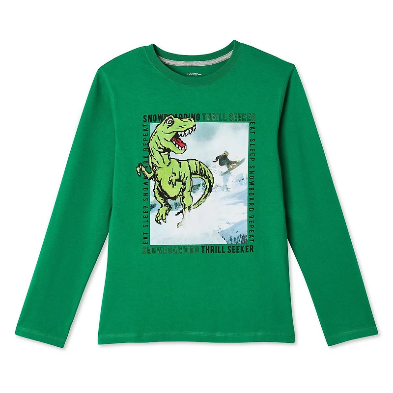 T-shirt à manches longues avec imprimé graphique George pour garçons