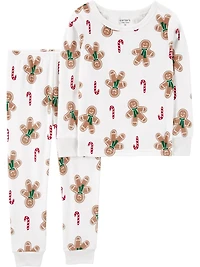 Carter's Child of Mine Toddler Girl 2pc PJ - Gingerbread Candycane