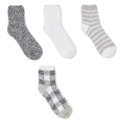 Lot de 4 paires de mi-chaussettes douillettes George pour femmes