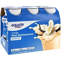Equate Diabetic Vanilla Meal Replacement, 6 x 237 mL