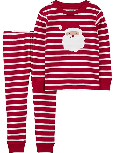 Carter's Child of Mine Toddler Neutral - Red Stripe Santa