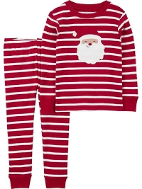Carter's Child of Mine Toddler Neutral - Red Stripe Santa