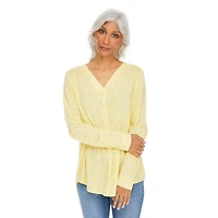 Chemisier imprimé à manches roulées avec attache boutonnée Penmans pour femmes