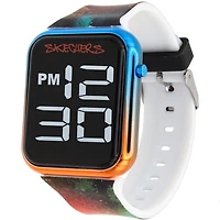 Montre LED Enfant Skechers – Rouge & Noir avec Effet Taches de Peinture Montre LED pour enfants