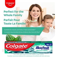 Dentifrice Colgate MaxFrais avec mini-pellicules fraîches, Menthe pure 150 ml