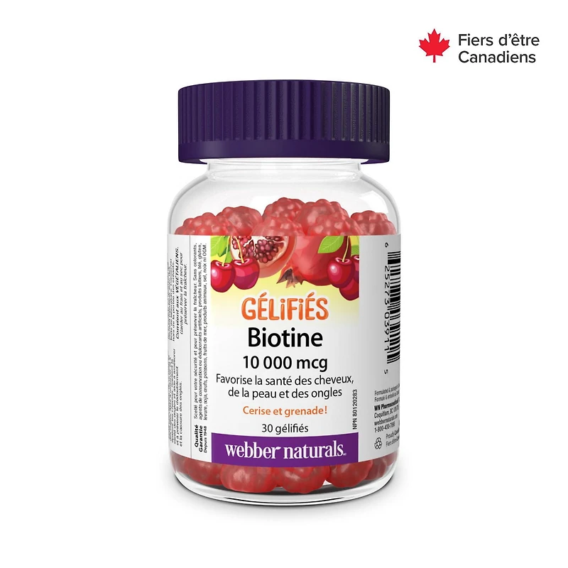 Webber Naturals® Biotine10,000 Mcg Gélifiés