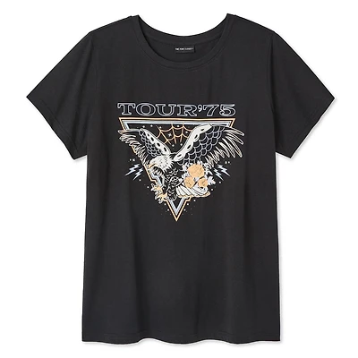 The Pink Closet Women's Plus Crew Neckline Tee