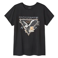 The Pink Closet Women's Plus Crew Neckline Tee