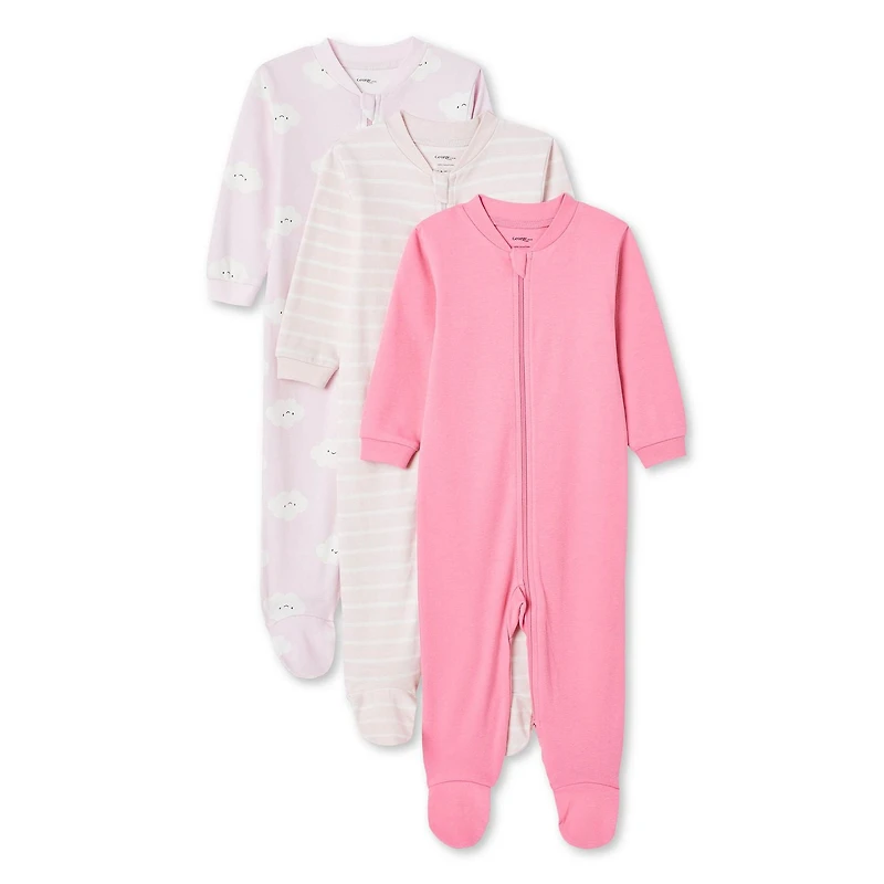 Lot de 3 grenouillères George pour bébés filles